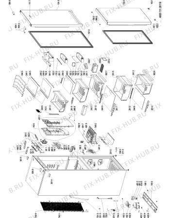 Схема №1 BSNF 9352 OX с изображением Сосуд для холодильника Whirlpool 481010773057