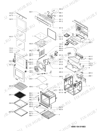 Схема №1 KOTP7035 (F090986) с изображением Инструкция по эксплуатации для плиты (духовки) Indesit C00352454