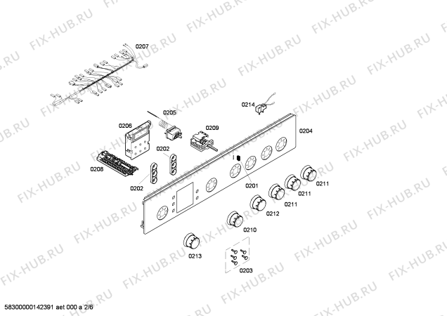 Схема №2 FRM5500 с изображением Кабель для духового шкафа Bosch 00499018