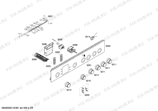 Схема №2 FRM5500 с изображением Переключатель для электропечи Bosch 00648262