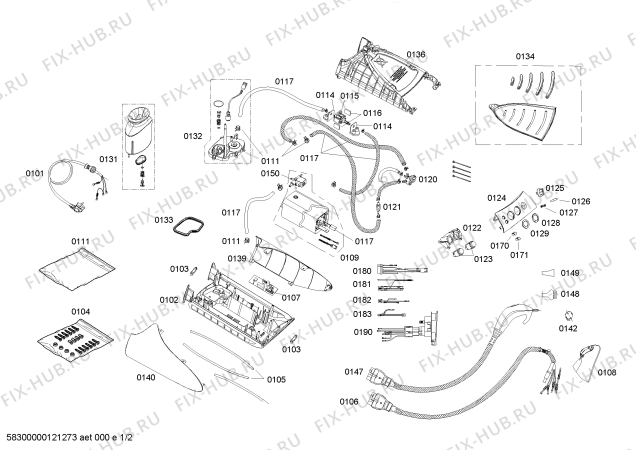 Схема №1 TDS25PRO1 Home Professional с изображением Шланг для утюга (парогенератора) Bosch 00607476