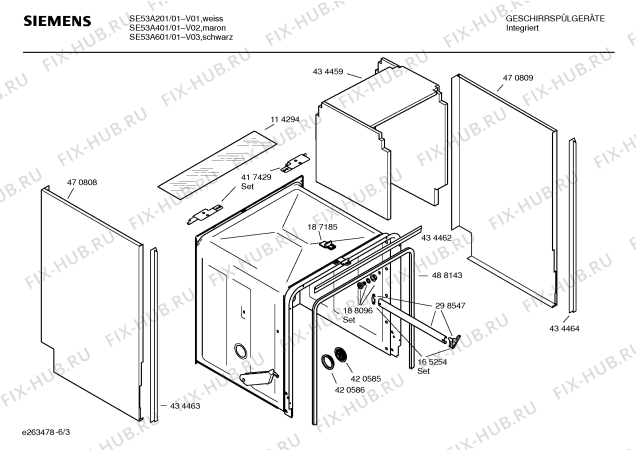Схема №3 SE34400 с изображением Переключатель для посудомоечной машины Siemens 00167072