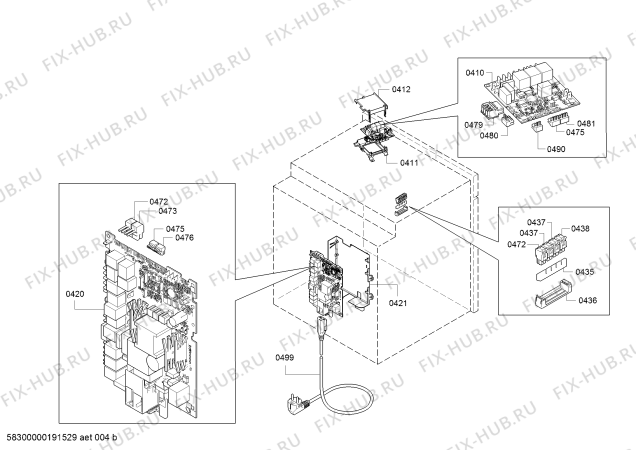 Взрыв-схема плиты (духовки) Bosch HRG635BS1 - Схема узла 04