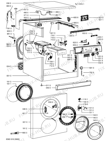 Схема №1 FL 1479 с изображением Обшивка для стиралки Whirlpool 480111103521