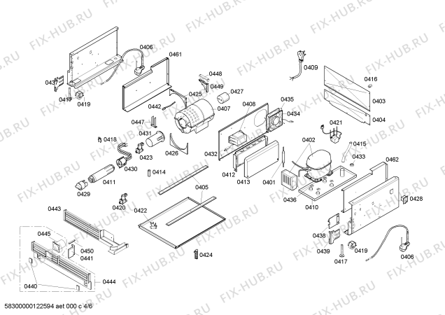 Схема №1 FID24P30 с изображением Монтажный набор для холодильника Bosch 00667950
