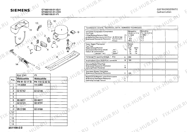 Взрыв-схема холодильника Siemens GT480101 - Схема узла 02