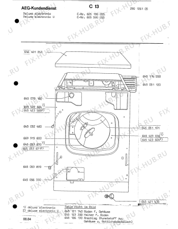 Взрыв-схема посудомоечной машины Aeg LAVDELUXE EL U - Схема узла Section1