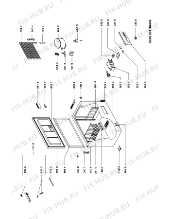 Схема №1 CCH 30 SI с изображением Дверка для холодильной камеры Whirlpool 481944269415