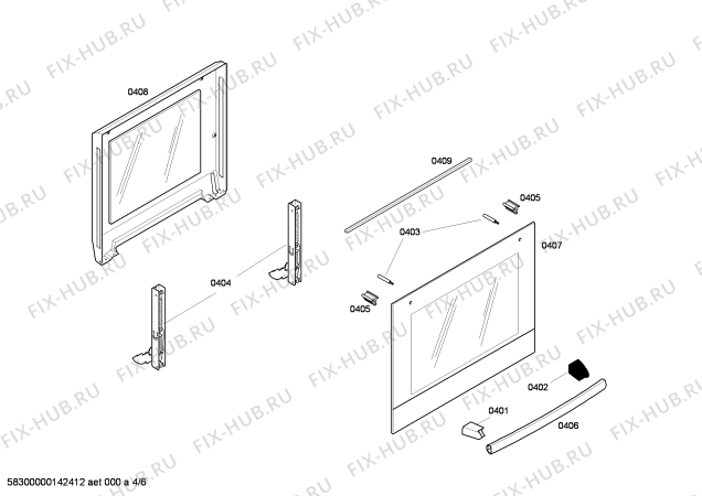 Взрыв-схема плиты (духовки) Bosch HBN239E1T - Схема узла 04