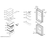 Схема №1 KGH39V03GB Classixx с изображением Дверь морозильной камеры для холодильника Bosch 00680116