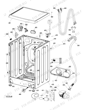 Схема №1 WD420P (F031127) с изображением Заслонка для стиральной машины Indesit C00267858