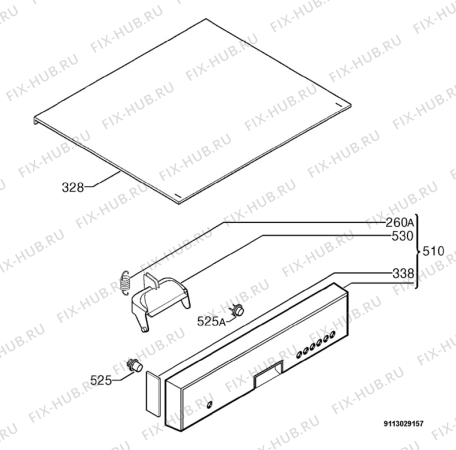 Взрыв-схема посудомоечной машины Electrolux EX401ISB - Схема узла Command panel 037