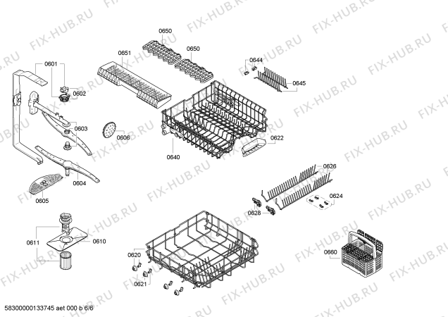 Схема №1 SN54M602EU с изображением Передняя панель для посудомойки Siemens 00670940