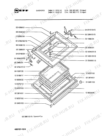 Взрыв-схема плиты (духовки) Neff 195303481 2484.11EFGV1 - Схема узла 05
