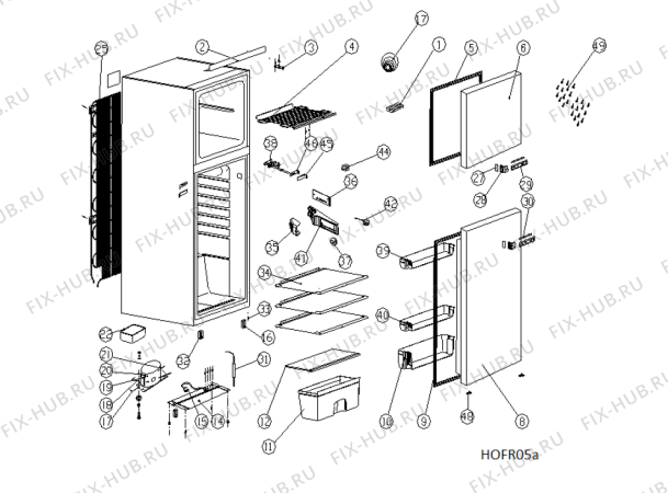 Схема №1 ARL204A+ с изображением Запчасть для холодильной камеры Whirlpool 488000526719