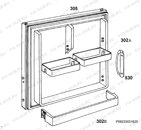 Взрыв-схема холодильника Novamatic KS75.3-IB - Схема узла Door 003