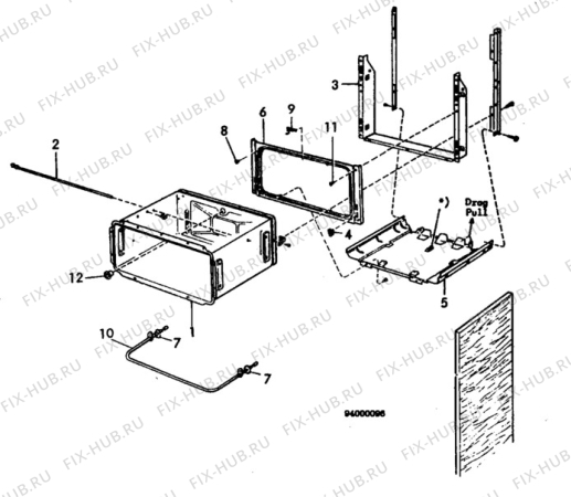 Взрыв-схема посудомоечной машины Elektro Helios SG740 - Схема узла H10 Oven Cavity (small)