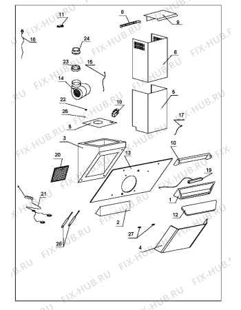 Схема №1 DVG8545BX (238473, HO750) с изображением Лампа для вентиляции Gorenje 283789