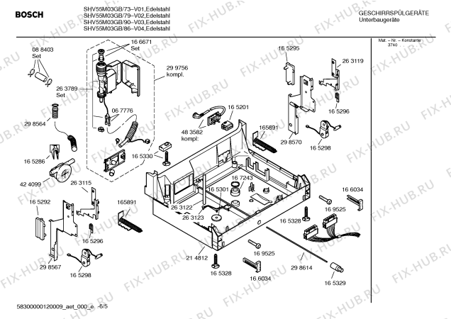 Схема №2 SHV55M03GB с изображением Краткая инструкция для посудомоечной машины Bosch 00691362