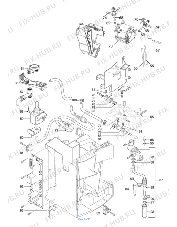 Взрыв-схема кофеварки (кофемашины) DELONGHI MAGNIFICA ESAM03.110.S EX:1 - Схема узла 3