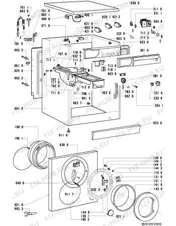 Схема №1 CLASSIC 1000 с изображением Обшивка для стиралки Whirlpool 481245210603