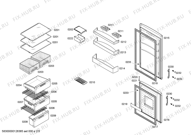 Схема №1 KGN33HN6 с изображением Дверь для холодильника Bosch 00246133