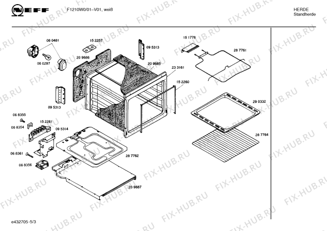 Схема №1 F1210W0 с изображением Внутренняя дверь для плиты (духовки) Bosch 00290323