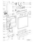 Схема №1 GSFH 1640 WS с изображением Блок управления для посудомоечной машины Whirlpool 481221838707