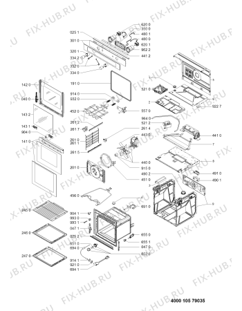 Схема №1 AKZM 8390/IXL с изображением Субмодуль для электропечи Whirlpool 481010570615