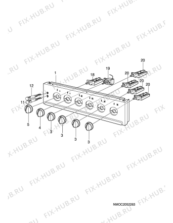 Взрыв-схема посудомоечной машины Zanussi ZL55 - Схема узла H10 Control Panel