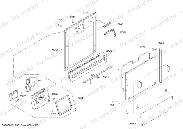 Схема №1 SMI50E56EU с изображением Набор кнопок для посудомойки Bosch 00615052