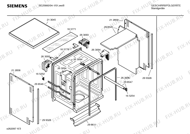 Схема №3 SE25660 Extraklasse с изображением Передняя панель для посудомойки Siemens 00350215