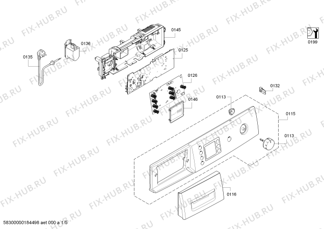 Схема №3 WAE24463AU Maxx с изображением Ручка для стиралки Bosch 00655314