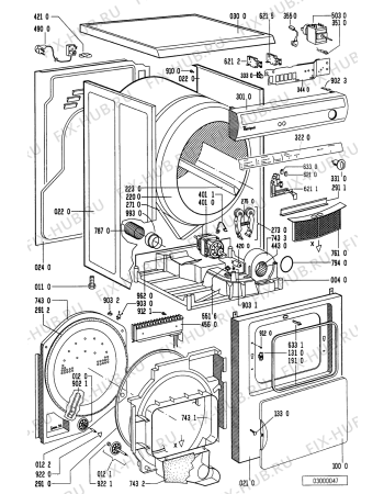 Схема №1 AWZ 125 с изображением Обшивка для сушильной машины Whirlpool 481245219289