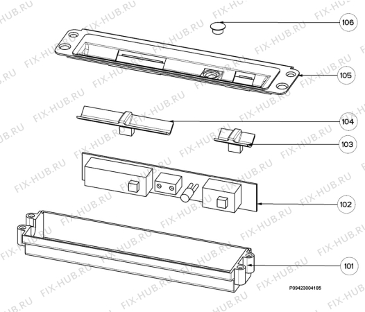 Взрыв-схема вытяжки Electrolux EFP90033X - Схема узла Section 2