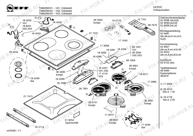 Схема №1 T6862N0 KST6869 с изображением Стеклокерамика для плиты (духовки) Bosch 00217531