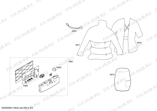 Схема №1 TJ10100 dressman с изображением Корпус для электропарогенератора Siemens 00477539