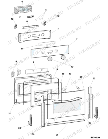 Схема №2 FD88CWH (F018189) с изображением Обшивка для духового шкафа Indesit C00059842