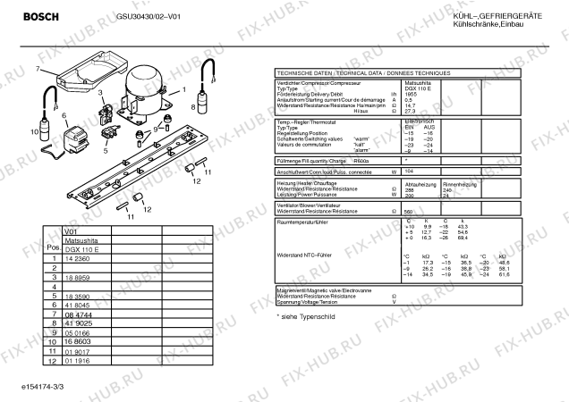 Взрыв-схема холодильника Bosch GSU30430 - Схема узла 03