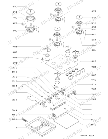 Схема №1 TMZ 3304-1SW с изображением Трубка подачи газа для духового шкафа Whirlpool 481953048647