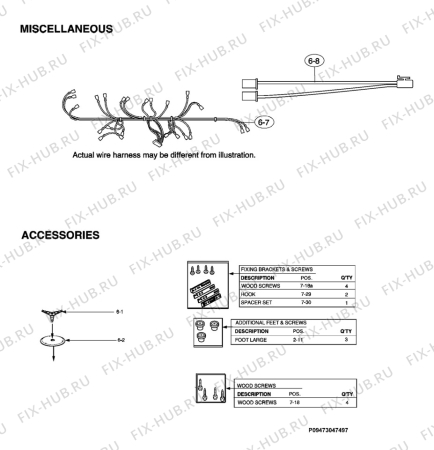 Взрыв-схема микроволновой печи Electrolux EMS17215U - Схема узла Accessories