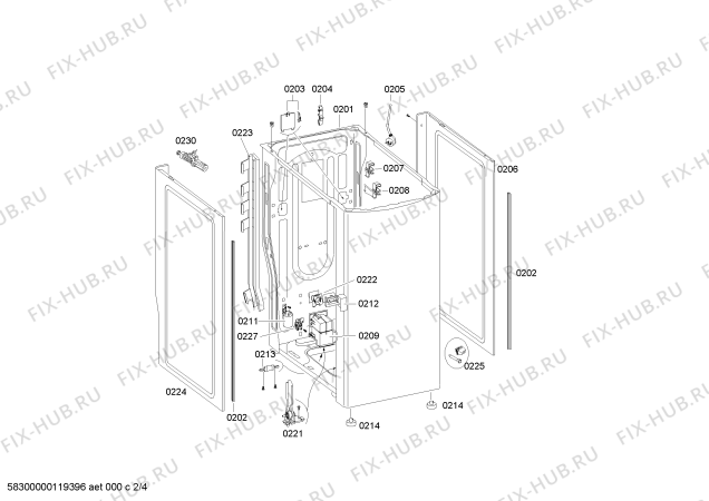 Взрыв-схема стиральной машины Siemens WP08R120IT R08.12 - Схема узла 02