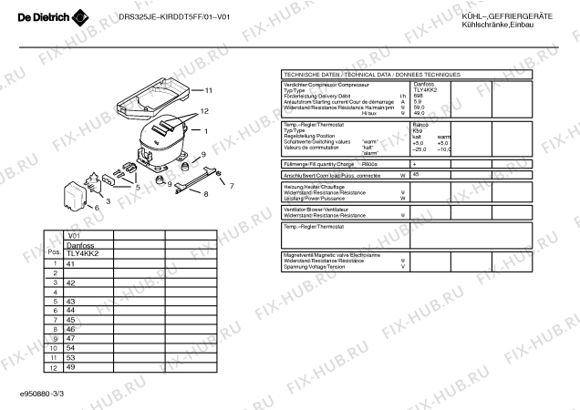 Схема №3 KIRDDT4FF с изображением Инструкция по эксплуатации для холодильника Bosch 00583870