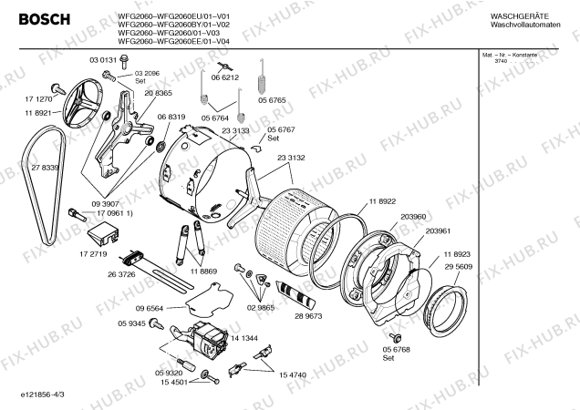 Схема №1 WFG2060EE WFG2060 с изображением Таблица программ для стиралки Bosch 00527862
