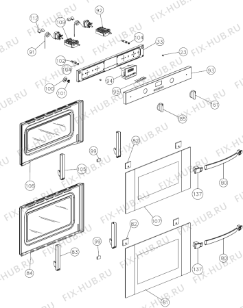 Взрыв-схема плиты (духовки) Gorenje BDU2116AX (253645, E72A/B14401T) - Схема узла 02