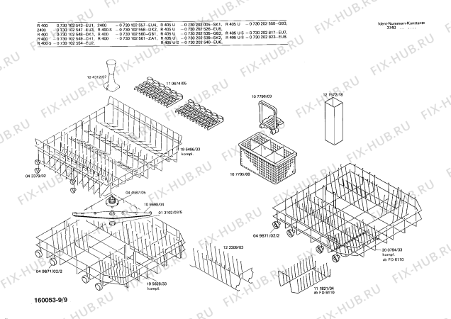 Схема №1 0730202823 R405U-S с изображением Инструкция по эксплуатации для электропосудомоечной машины Bosch 00511130