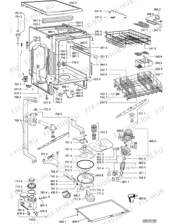 Схема №1 ADP7409WH1 (F091604) с изображением Руководство для посудомоечной машины Indesit C00348588