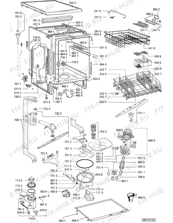 Схема №1 ADP7409WH1 (F091604) с изображением Инструкция по эксплуатации для электропосудомоечной машины Indesit C00348584