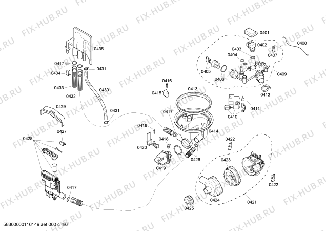 Схема №1 SHX46L06UC Bosch с изображением Ручка двери для посудомойки Bosch 00441709