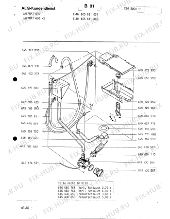 Взрыв-схема стиральной машины Aeg LAV690 - Схема узла Section6